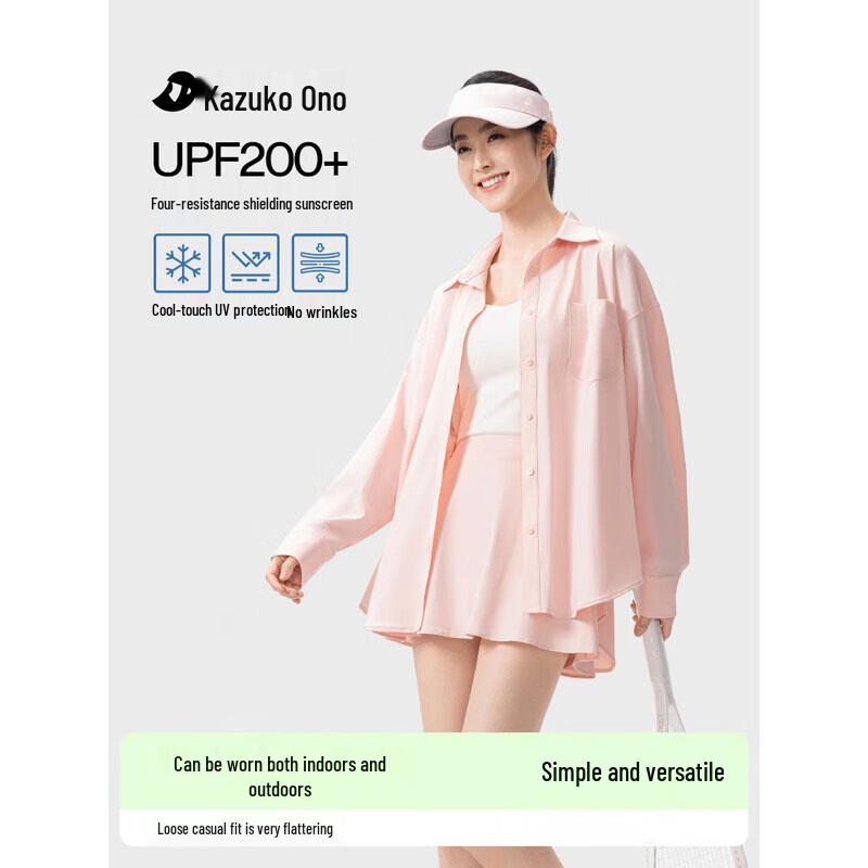 Ono Kazuko Women s Loose Fit Ice Silk UV Protection Sun Shirt L