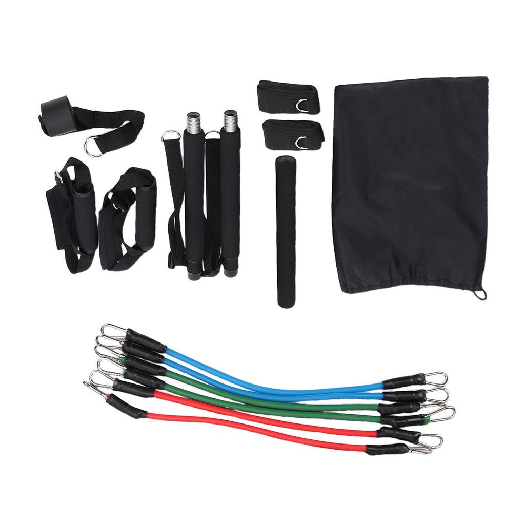 Pilates Bar Kit with Fitness Bands for Women TPE Pilates Workout Equipment for Legs Hip Waist Arm Full Body Training