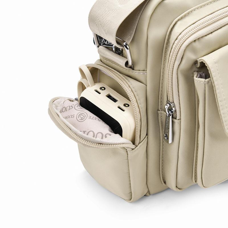Water-repellent Nylon Bag Travel Shoulder Bag Women's Crossbody Bag Small Square Bag