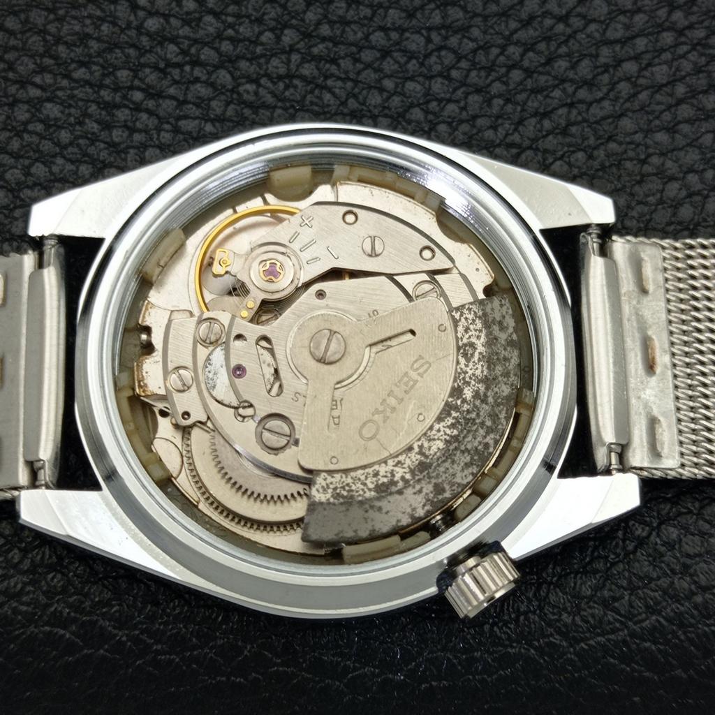 REFURBISHED SEIKO 5 AUTOMATIC MENS WATCH JAPAN MADE GREY DIAL CUSTOM a440108-2 QV90-a440108
