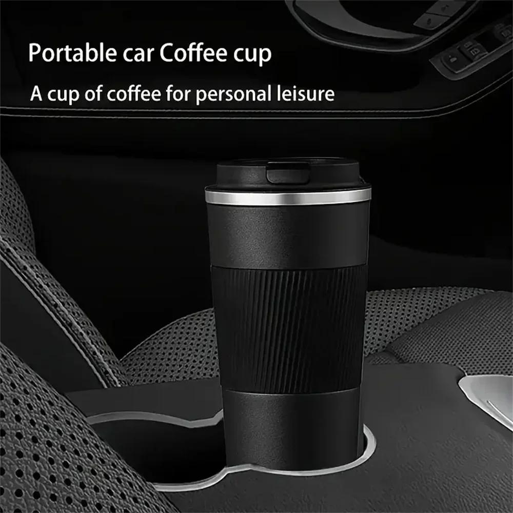 510ml 380ml Edelstahl Kaffeebecher Thermobecher Garrafa Caneca Rutschfest Reise Auto Thermisch Kaffee Tasse Thermobecher Isolierflasche