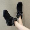 Winter Thick Anti Slip Women's Snow Boots Round Toe Thick Soled Short Tube Warm Ankle Boots Wear Resistant Plus Size Cotton Boot