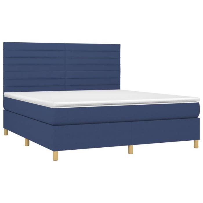 VidaXL Sommier à Lattes de Lit avec Matelas et LED, Lit Rembourré, Lit Double, Lit Adulte de Chambre à Coucher Intérieur, 3135531