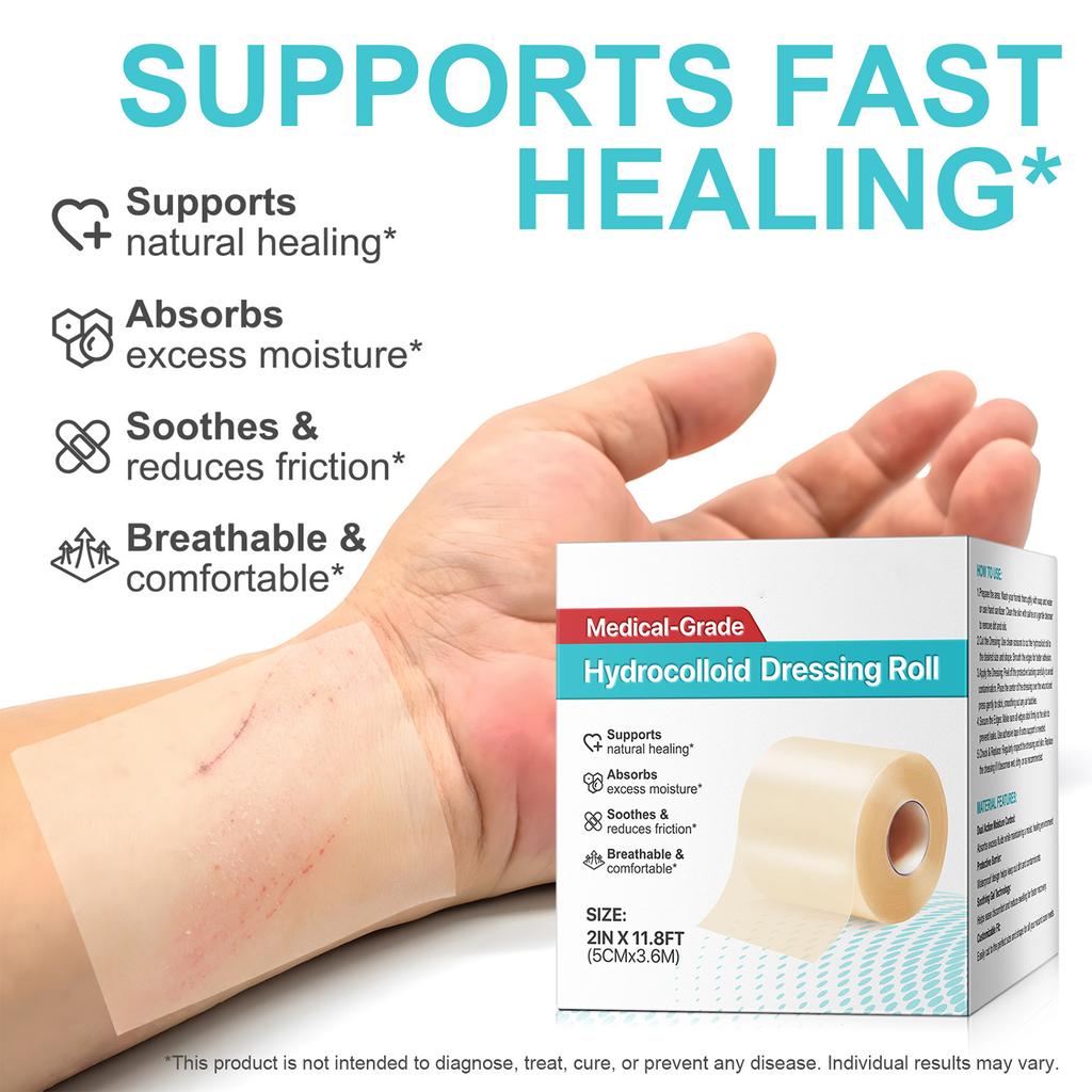HYDROCOLLOID DRESSING ROLL Damaged Skin Pads Skin Care Patch, Skin Patch Comfortable Breathable Material Convenient Design For Travel And Home Use