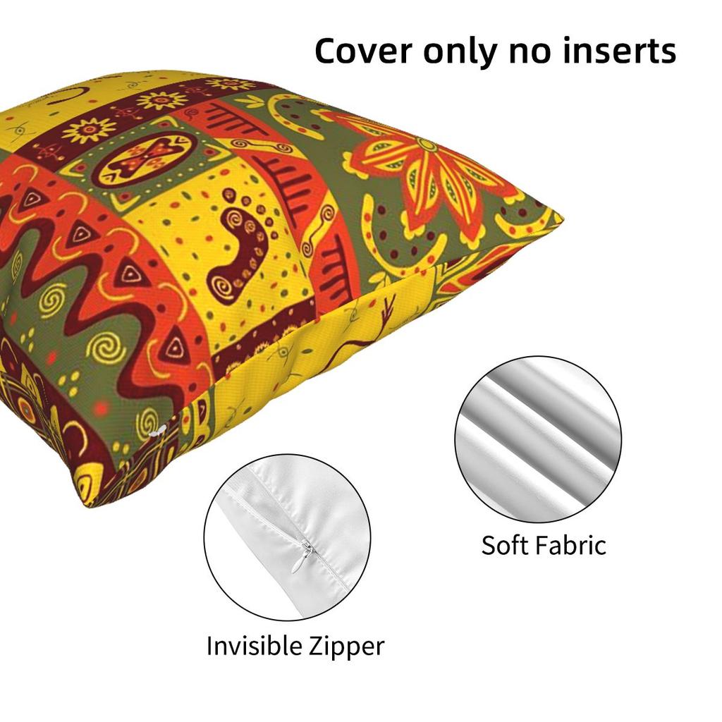 Original Tribal Prints 2 Square Pillowcase Cushion Cover Pillow Case Throw Pillow Cover for Home Sofa Living Room