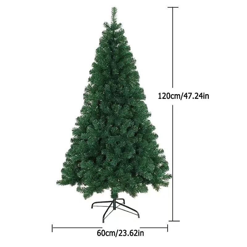

2026 Encrypted PVC Green Christmas Tree - Large DIY Ornaments for Living Room Decor