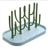 Multi Functional Feeding Bottle and Cup Drying Rack Fits All Bottle Sizes,with Pacifier and Bottle Brush Holder,Ideal for Kitchen,Nursery Drain Rack