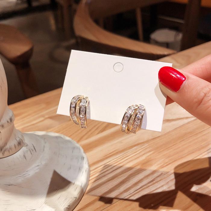 Cercei Stud la Modă Mici Rafinați Cercei Cerc Simpli Stil Rece Cercei Francezi High-End