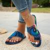 Women Slippers Casual Lightweight Shoes Bohemian Flower Pattern Sandals Flip Flops Big Size Slippers Home Slides Women