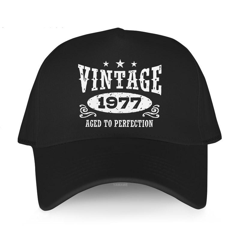 

Vintage 1977 Baseball Caps for Unisex Cotton Classic Retro 45rd Birthday Gifts Round Neck 45 Years Old Baseball Cap