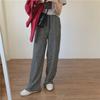 Black and White Striped Wide-leg Pants Women's High Waist Drape Walking Pants Loose and Thin Casual Towel Pants High Elastic and Comfortable