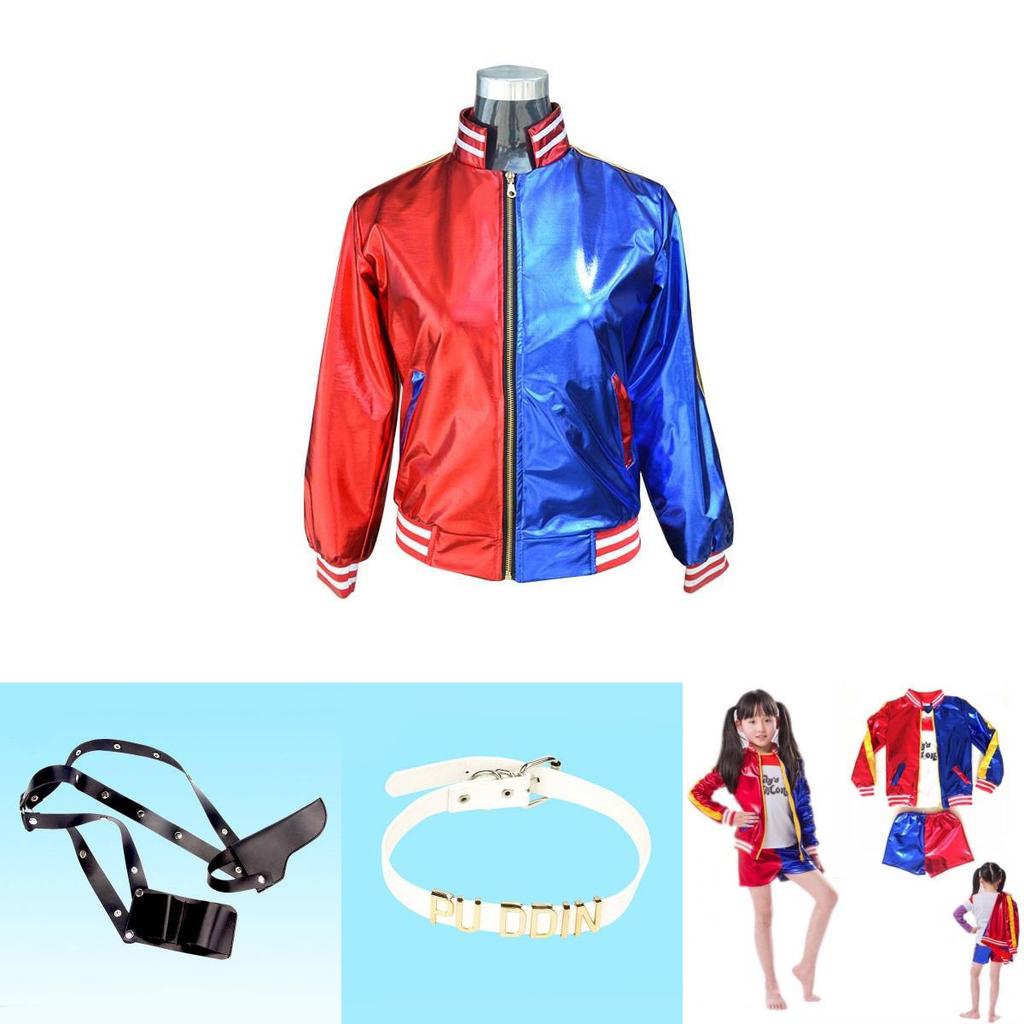 Suicide Squad Harley Quinn Cosplay Outfit For Adults And Kids With Polyester Material For Costume Parties