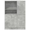 Vidaxl Set of 2 Kitchen Cabinets, Concrete Grey
