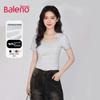 Baleno Women's Square Neck Slim Fit Short Sleeve T-Shirt