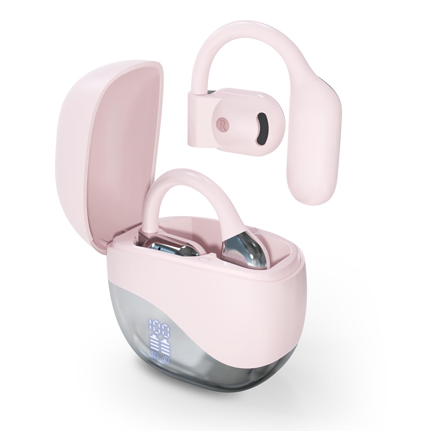 

Bluetooth-наушники [Модель, специализированная на качестве звука 2025 года, тип с открытым ухом] Беспроводные наушники, накладной дизайн, инновация костной проводимости,