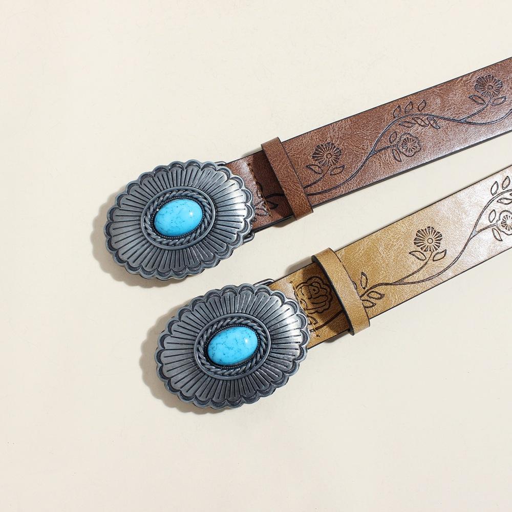 Western Denim Bohemian Belt Male Vintage Court Belt Unisex