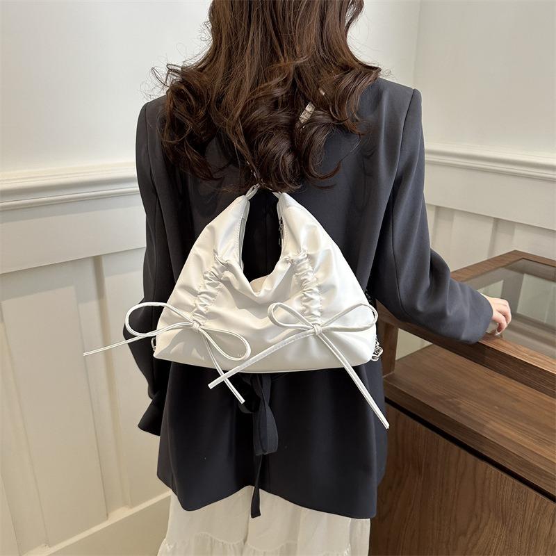 Beautiful Bow Backpack Bag Women's New Fashionable Sweet Tote Bag Casual Large Capacity Messenger Bag