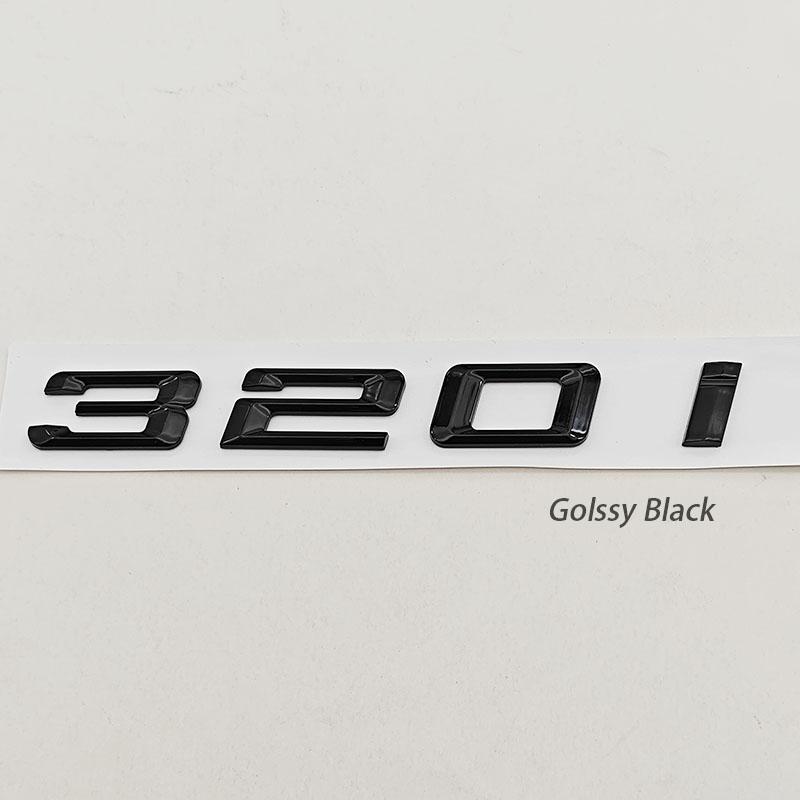 3D ABS Matte Black Car Letters Logo 320d 320i Emblem Sticker Rear Trunk Badge For BMW 320d 320i E90 E91 F30 F31 Auto Accessories
