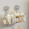 Suction Cup Storage Rack Bathroom ScarlessNo Need To Drill Holes Cosmetics Washbasin Wall-mounted Storage Box