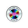 Custom Heart Glitter Alloy Brooch: Fashionable English Letter Pin for Backpacks, Clothes, and Accessories