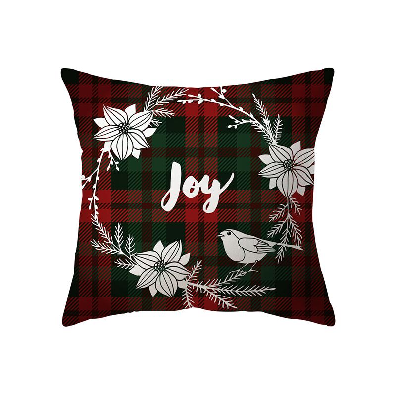 Christmas Theme Snowflake Print Pattern Cushion Cover Home Living Room Sofa Decoration Pillow Pillow Cover