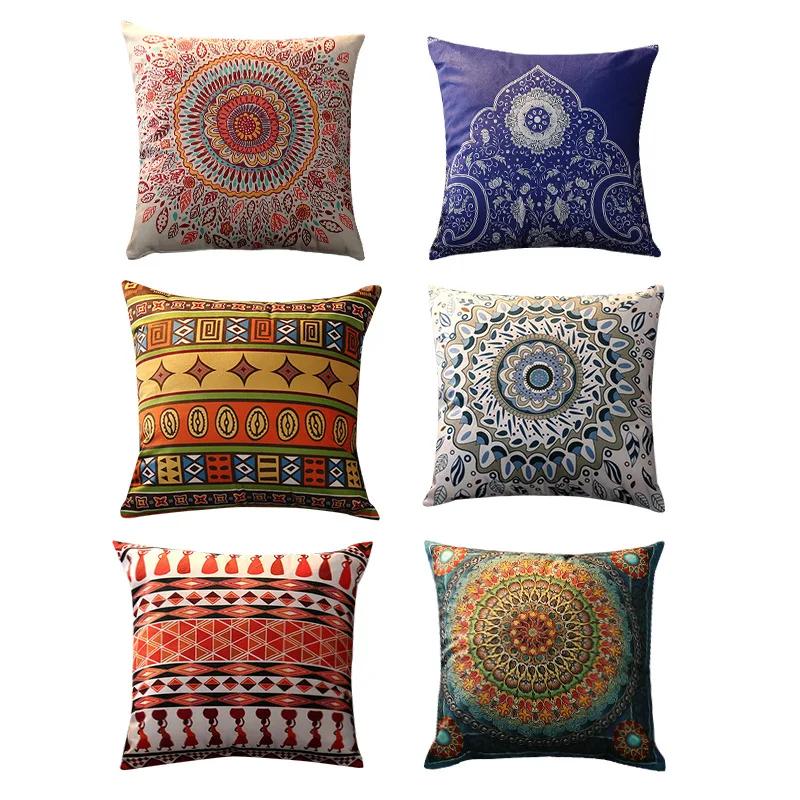 Vintage Turkey Style Painting Ethnic Bohemia Persian Pattern Pillowcase Cover Cushion Cover For Sofa Bedroom Pillow Cases Decor