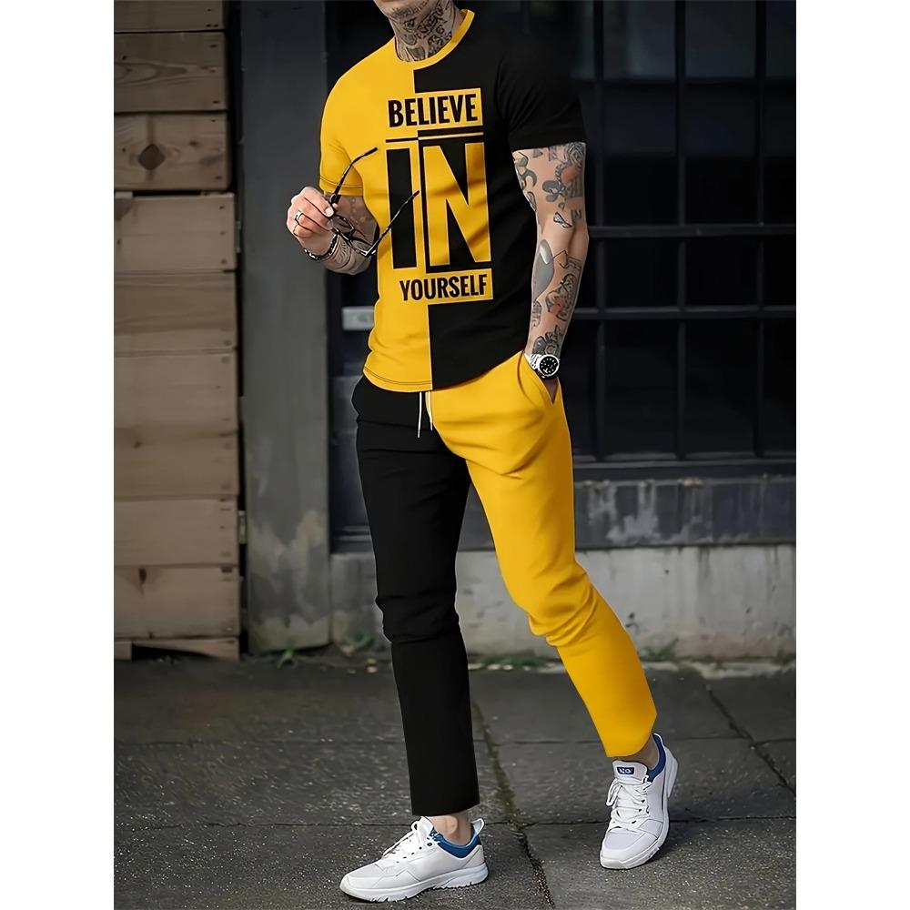 Sommer Neu Herren T-Shirt Hose Anzug Camouflage Druck Kurzarm Rundhals T-Shirt Lässig Outdoor Kleidung Bequem