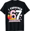 Ich habe 67 Schultage überlebt Schülerhumor Design T-Shirt