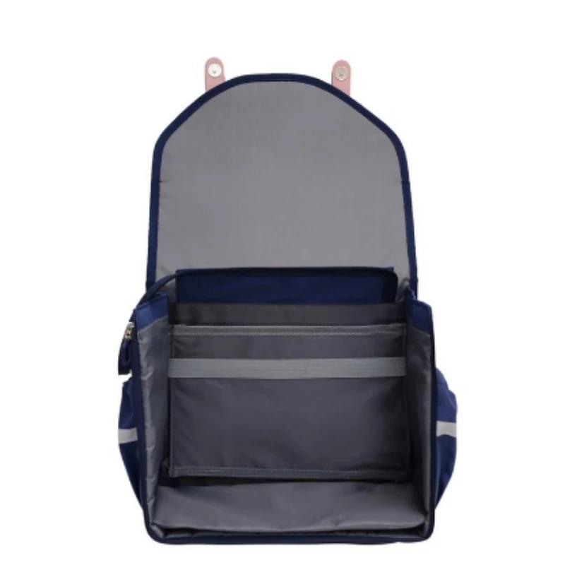 Children's New Contrasting Zipper Nylon Large Capacity Lightweight Breathable Multi-layer Waterproof Student Bag