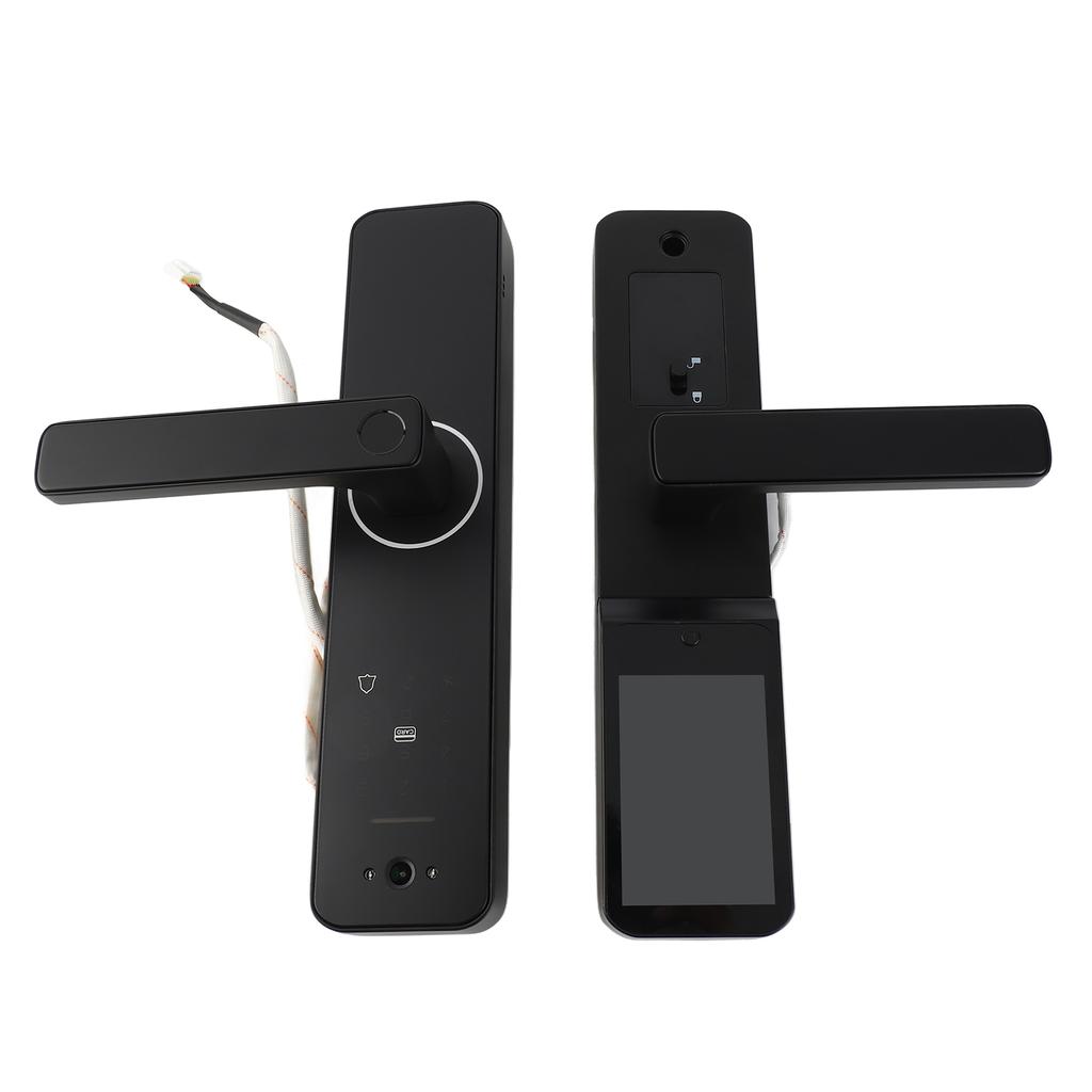 Smart Lock with 120° Wide Angle Camera and Smart Doorbell Aluminum Alloy Keyless Entry Lock Handle B