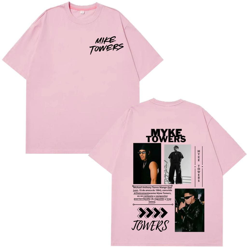 Myke Towers Young Kingz 2026 Album Tour Cover Tshirt Unisex Unisex Fashion Hip Hop T Shirts Shortsleeved Casual Cotton T Shirts