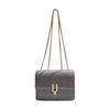 High-end Niche Bag Women's New Fashionable Red Shoulder Bag Crocodile Pattern Chain Crossbody Small Square Bag