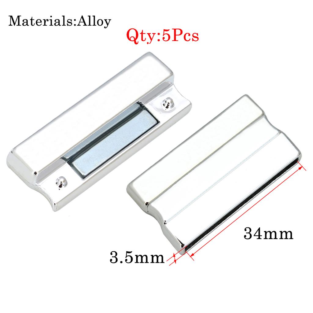 Jewelry Findings Leather Bracelet Clasp DIY Magnet Hook Rhodium Magnetic Clasp Flat Hole 15*3mm