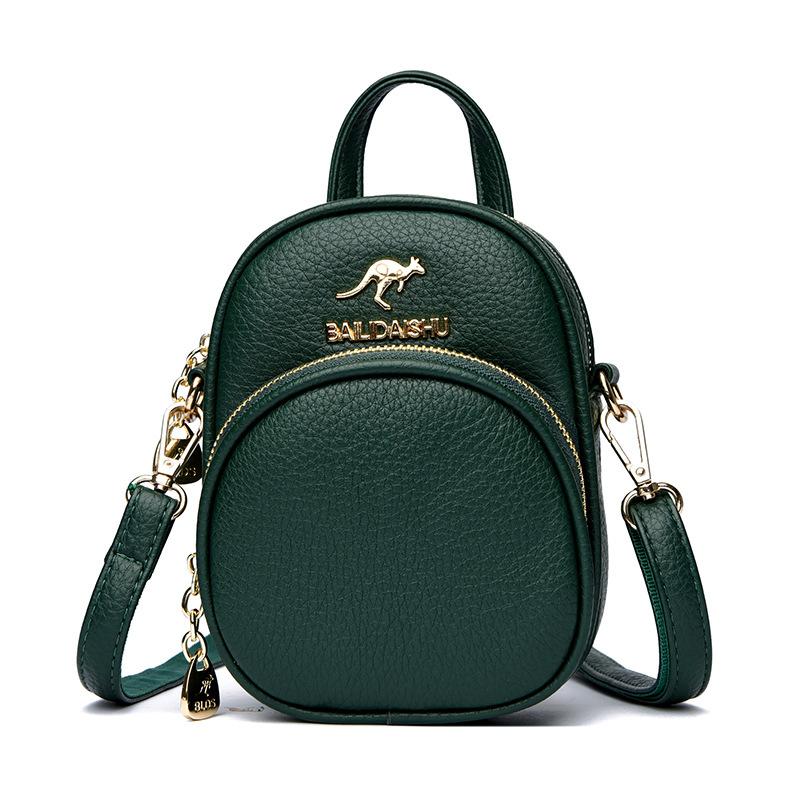 New Style of Genuine Leather Mobile Phone Bag for Women Hand-held Crossbody Bag  Head Layer Cowhide Shoulder Bag