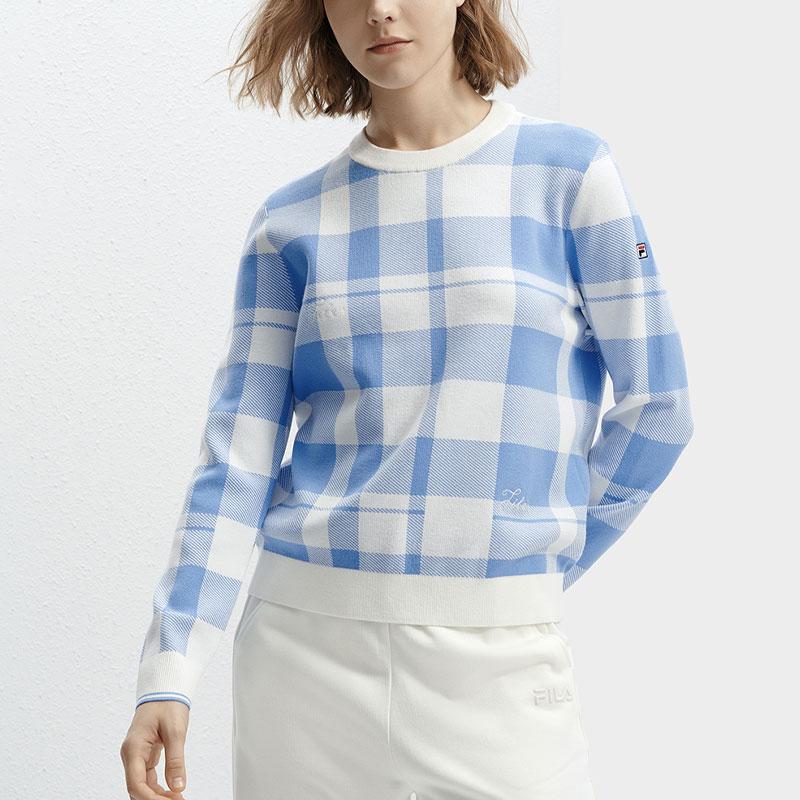 New FILA Knitwear Women's Cloud Mountain Blue F11W411412F-BU