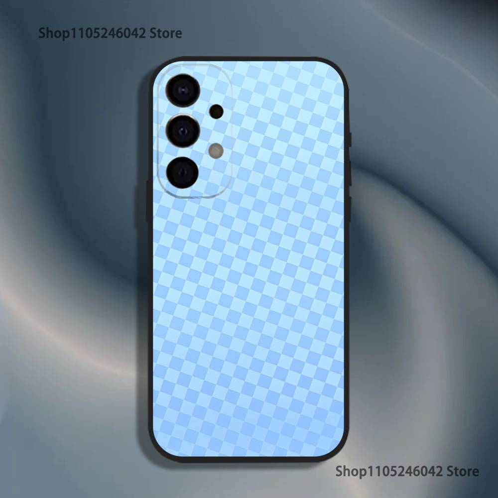 Checkered Pattern Shockproof Phone Case For Samsung S26,S25,S24,S21,S22,S23,S30,Ultra,S20,Plus,Fe,Lite,5G Black Cover