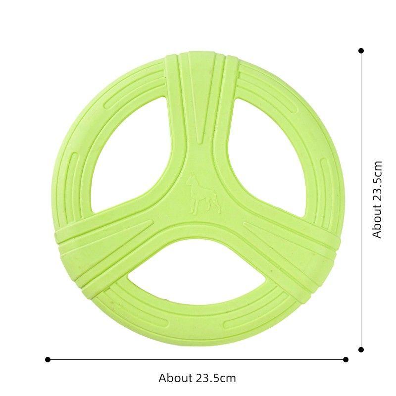 

Dog Frisbee Toy Bite-Resistant Molar Self-Hi Relieving Stuffy Pet Supplies Teddy Border Collie Bige Consume Physical Interaction Green grass [23.5*23.5cm] interactive dog training