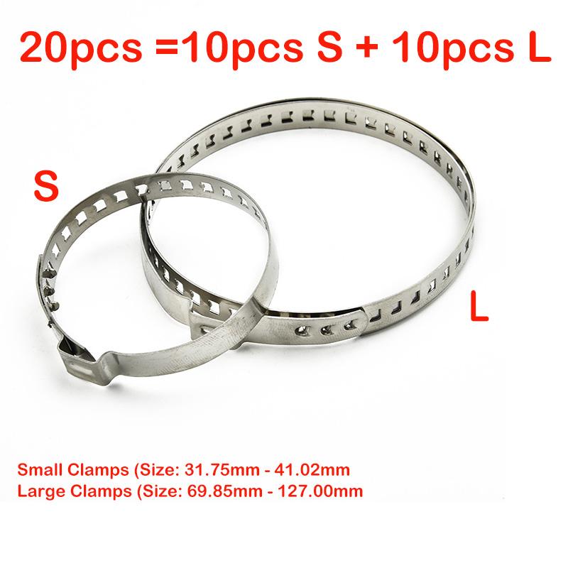 10/12/20Pcs Universal Stainless Steel Axle CV Joint Boot Crimp Clamp Kit Driveshaft CV Boot Clamp 20- 50mm 50- 120mm Adjustable
