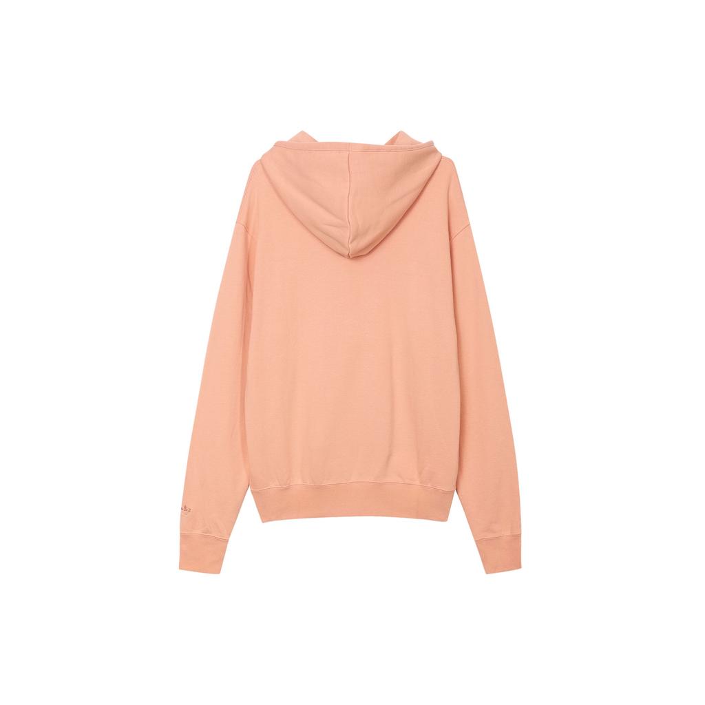 adidas Originals Solid Color Bear Logo Patch Hoodie Casual Loose Long Sleeve Pullover Streetwear Unisex Pink HJ7820