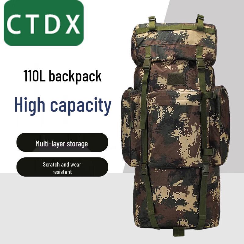 CTDX 110L Camouflage Tactical Hiking Backpack with U-Frame
