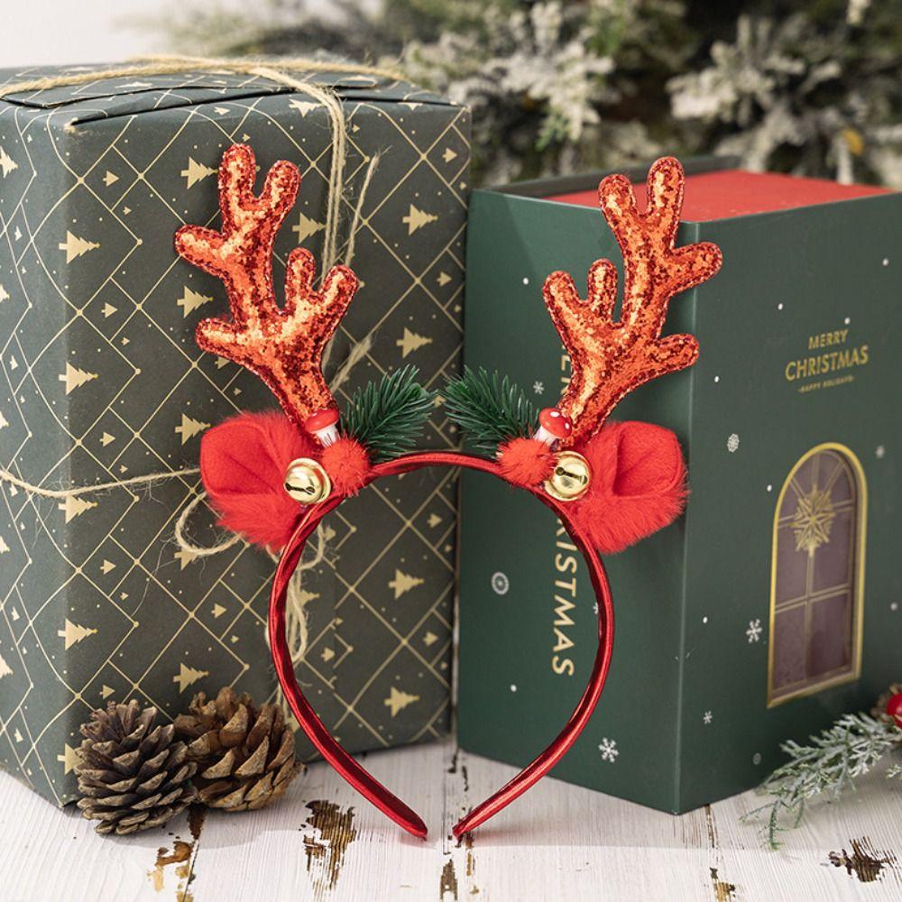 Antler Deer Horn Headband Bell Xmas Antler Headband New Christmas Hair Hoop  2025