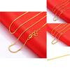 Brass Gold Plated Necklace Trendy Water Wave Design Gift For All**