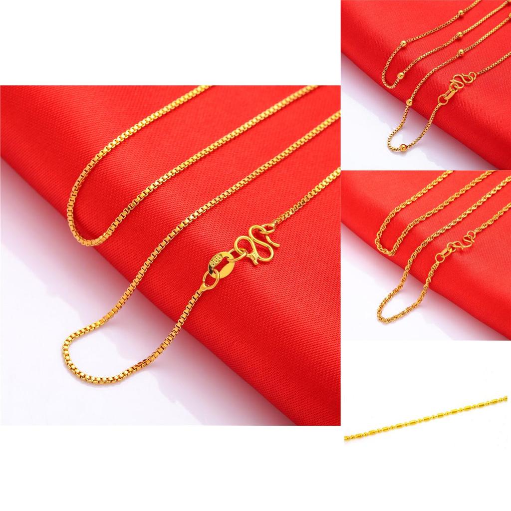 Brass Gold Plated Necklace Trendy Water Wave Design Gift For All**