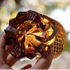 Bicchiere Old Fashioned Colorato Kiriko Stile Giapponese da 7,5 Oz Tazza da Whiskey in Vetro con Cristalli Ambra Neri di Alta Gamma Con Scatola Regalo