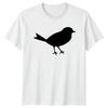 Simple Bird Silhouette Black Graphic T-Shirt Bird Watching Wildlife Nature