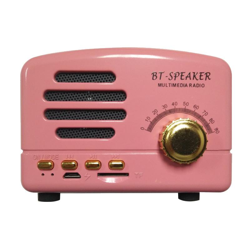 New Retro Bluetooth Speaker Radio Card Subwoofer Creative Gift Mini Antique Small Speaker