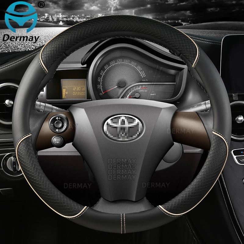 for Toyota IQ Scion iQ Singulato iC30 Car Steering Wheel Cover Non-slip PU Leather Auto Accessories