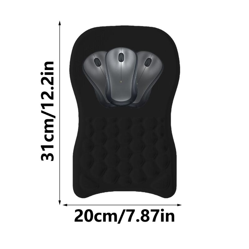 Ergonomic Mouse Pad with Wrist Support, Gaming Mouse Mat with Gel Wrist Rest, Easy Typing & Pains Relief for Home Office