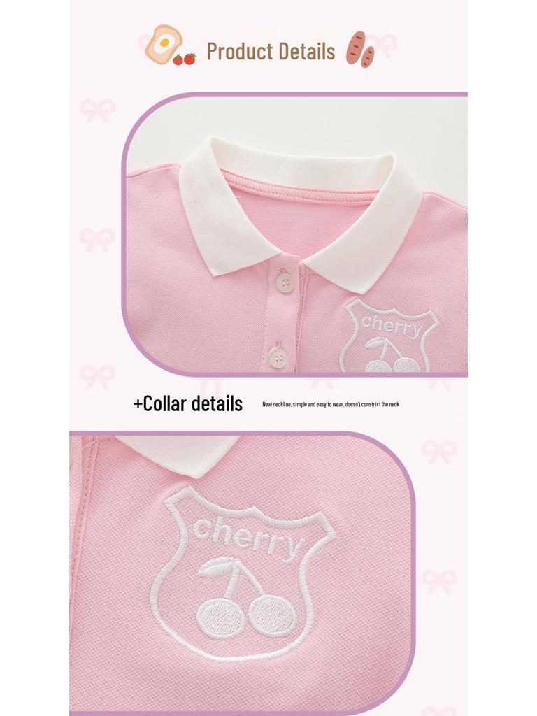 Malwee Girls' Summer Two-Piece Skirt Set - Cute & Stylish European/American Design for Little Girls