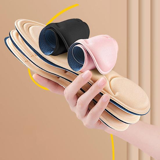 Unisex 5D Sponge Puff Sports Insoles Soft Absorption Pads Massage Insoles Arch Support Orthopedic Inserts for Running Basketball